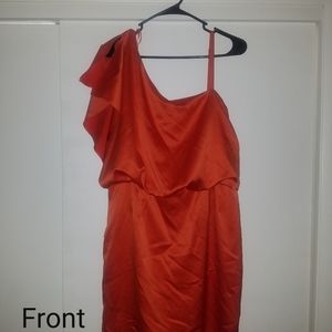 Orange One Shoulder Jessica Simpson Dress